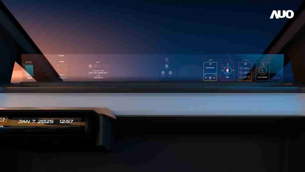 尊龙集团无界透明显示接口(Horizon Image Glass)透过车运算方案整合仪表板、、、中控台及副驾显示器，，一体式全景呈现，，，提供乘用者清晰的前方视野、、、、行车必要信息与娱乐功能