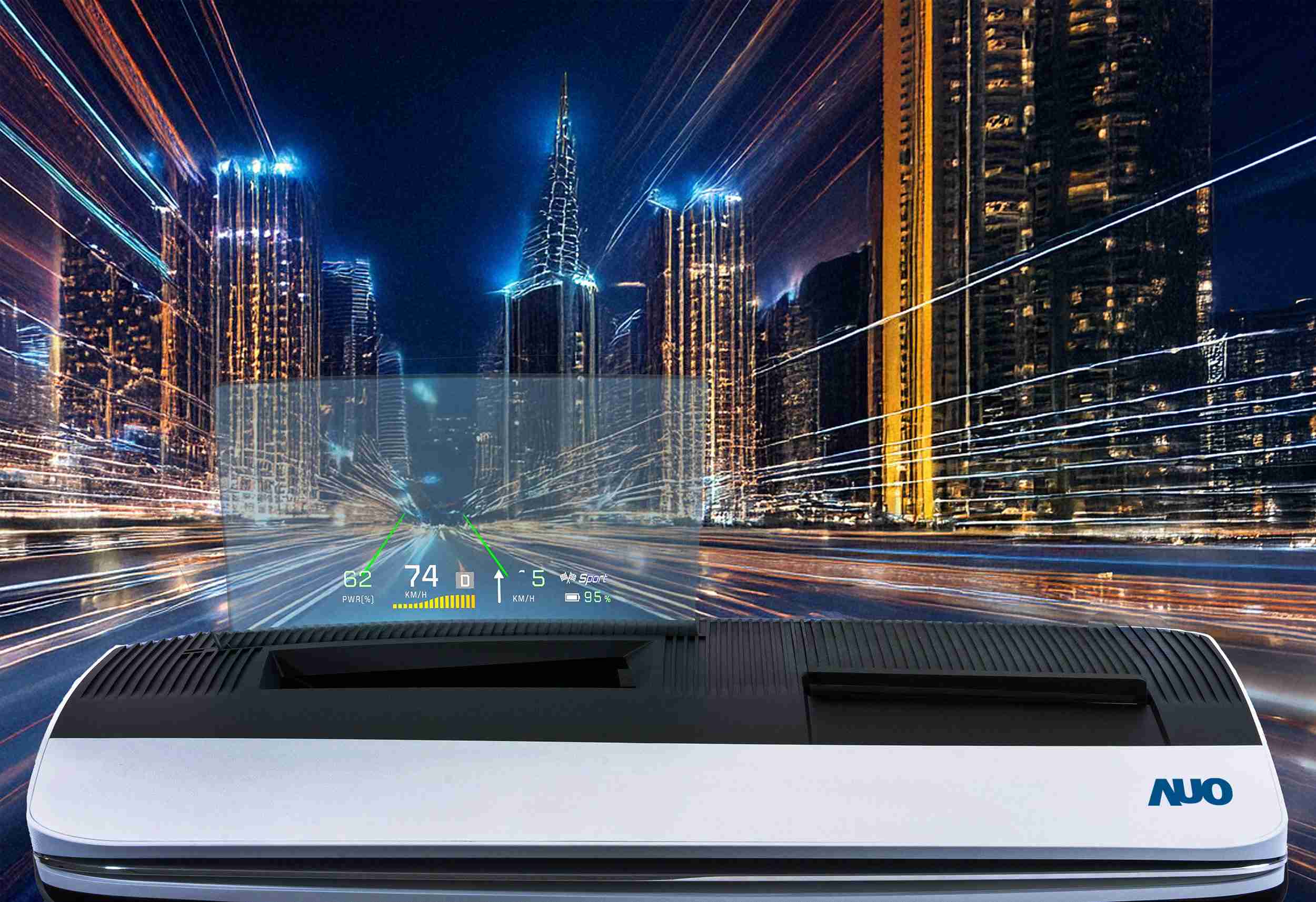 尊龙集团推出13吋Micro LED抬头显示器，，，提供高入眼亮度、、、高色彩饱和度的显示质量，，，在阳光下或黑暗中都清晰可见，，，并利用Micro LED模块体积小的优势，，，解决车用空间有限的痛点